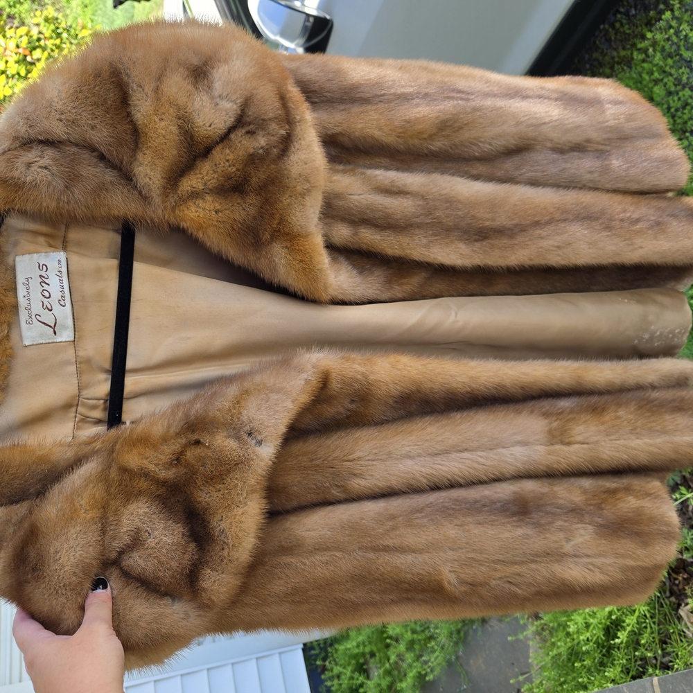 Vintage 1970s Brown Mink Coat Large - Extra Large
